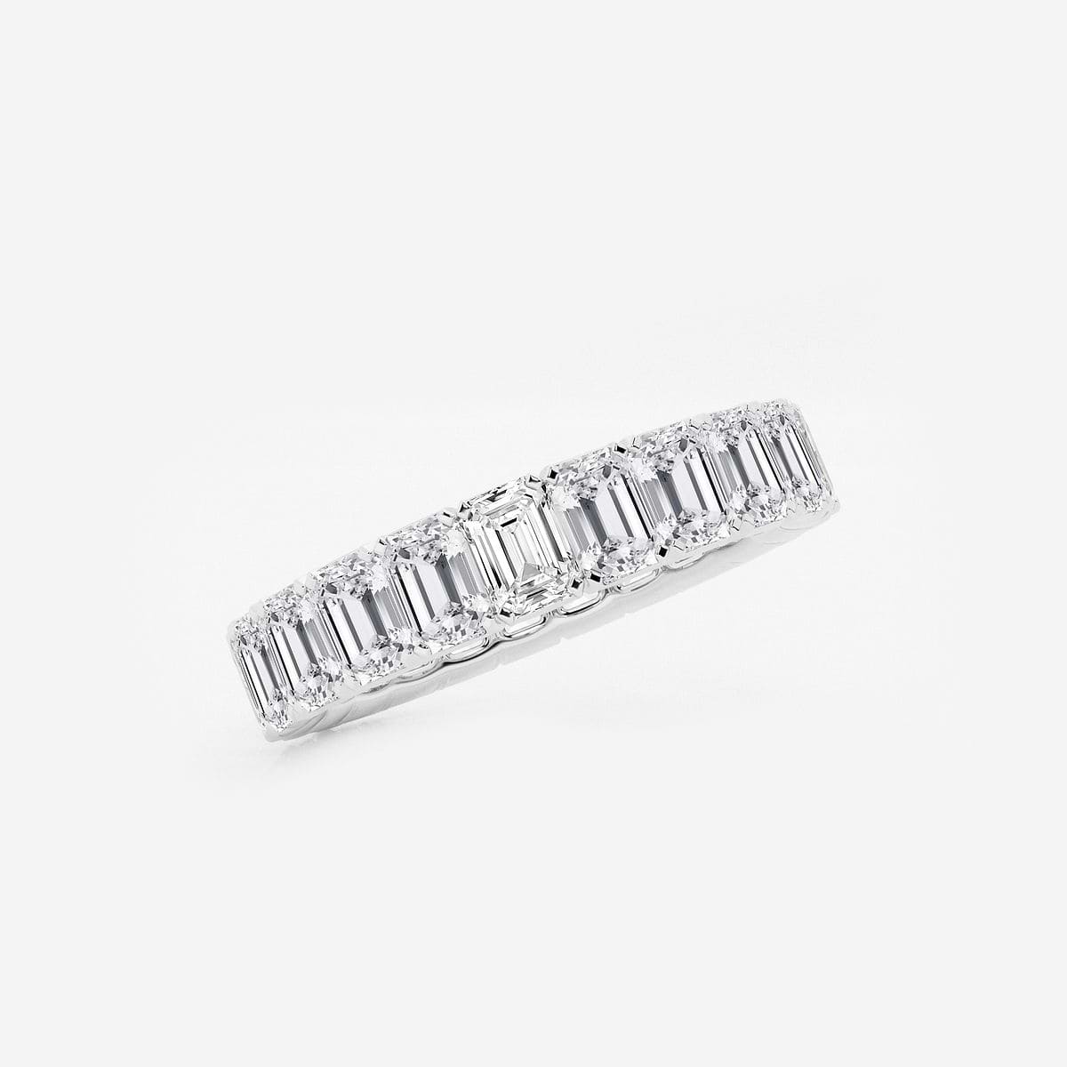 4 ctw Emerald Lab Grown Diamond Eternity Band - 3.9mm Width