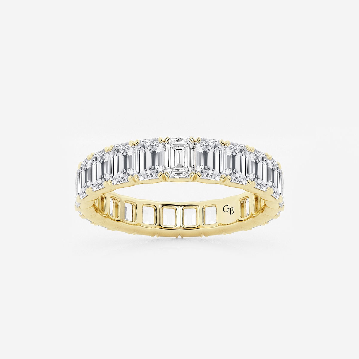 4 ctw Emerald Lab Grown Diamond Eternity Band - 3.7mm Width