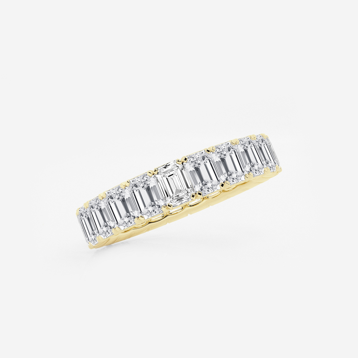 4 ctw Emerald Lab Grown Diamond Eternity Band - 3.7mm Width