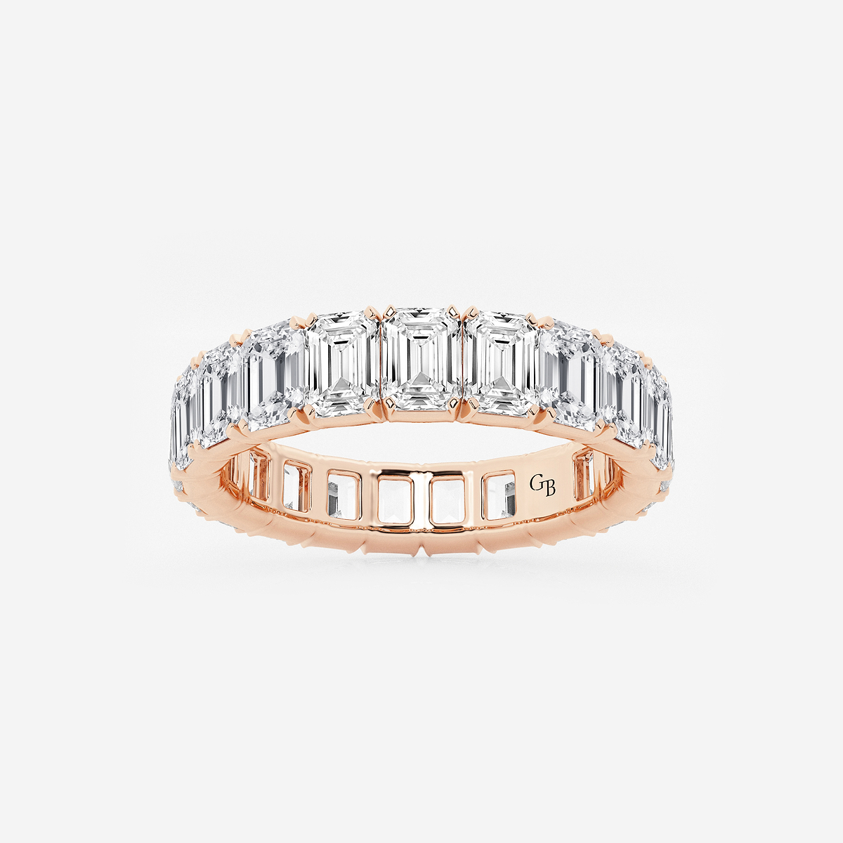 5 ctw Emerald Lab Grown Diamond Eternity Band - 4.3mm Width