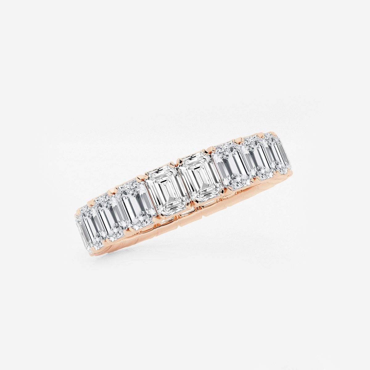 Additional Image 1 for  5 ctw Emerald Lab Grown Diamond Eternity Band - 4.3mm Width