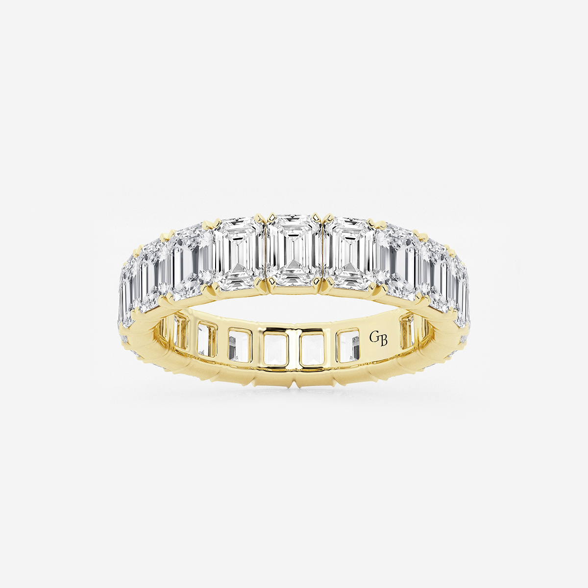 5 ctw Emerald Lab Grown Diamond Eternity Band - 4mm Width