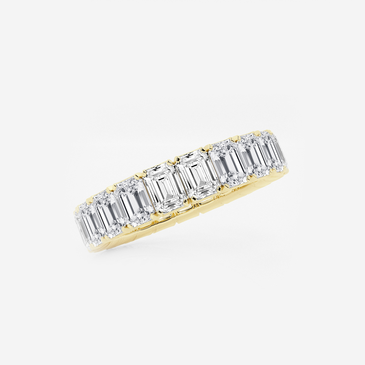 Additional Image 1 for  5 ctw Emerald Lab Grown Diamond Eternity Band - 4mm Width