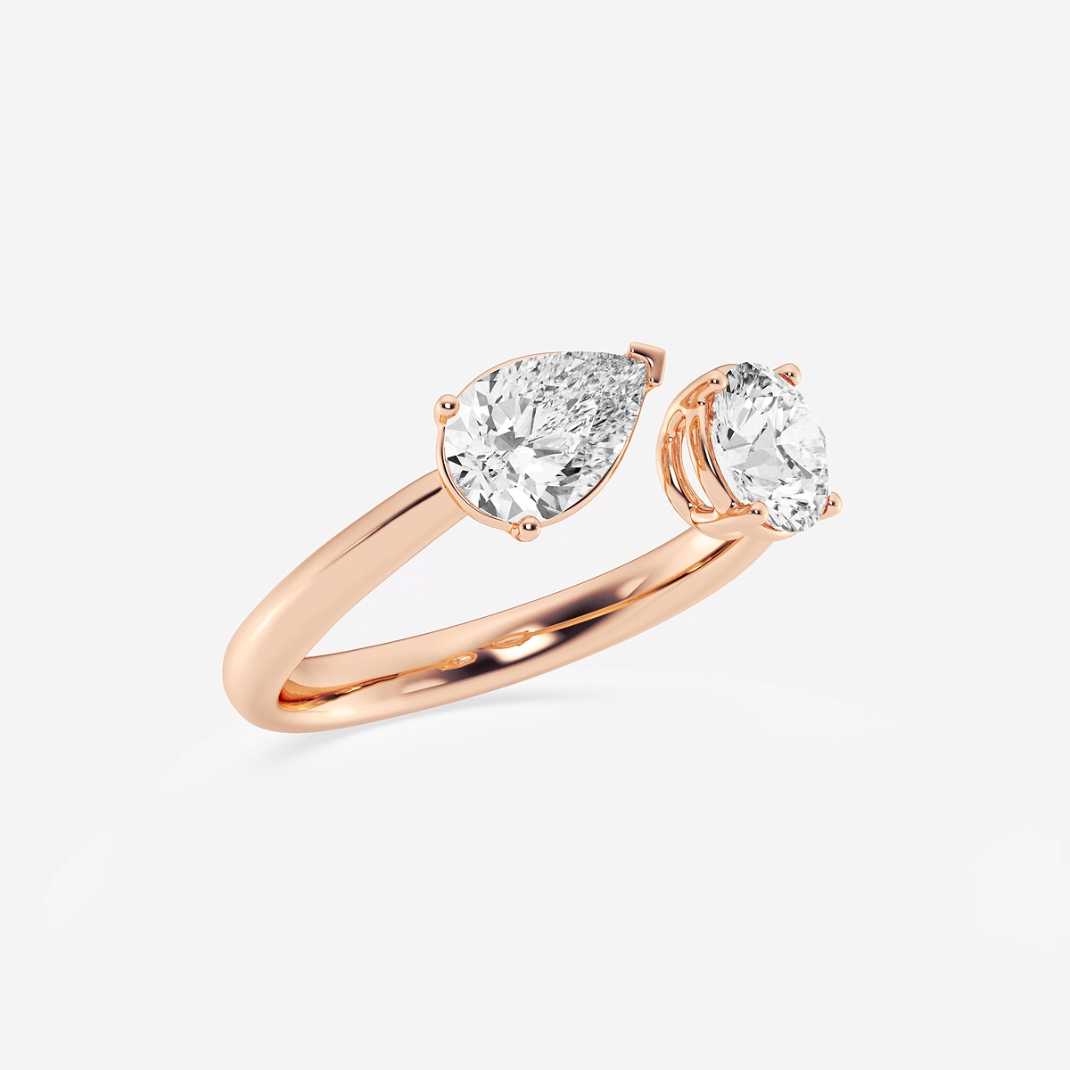 Additional Image 1 for  1 1/2 ctw Toi Et Moi Pear and Round Ring
