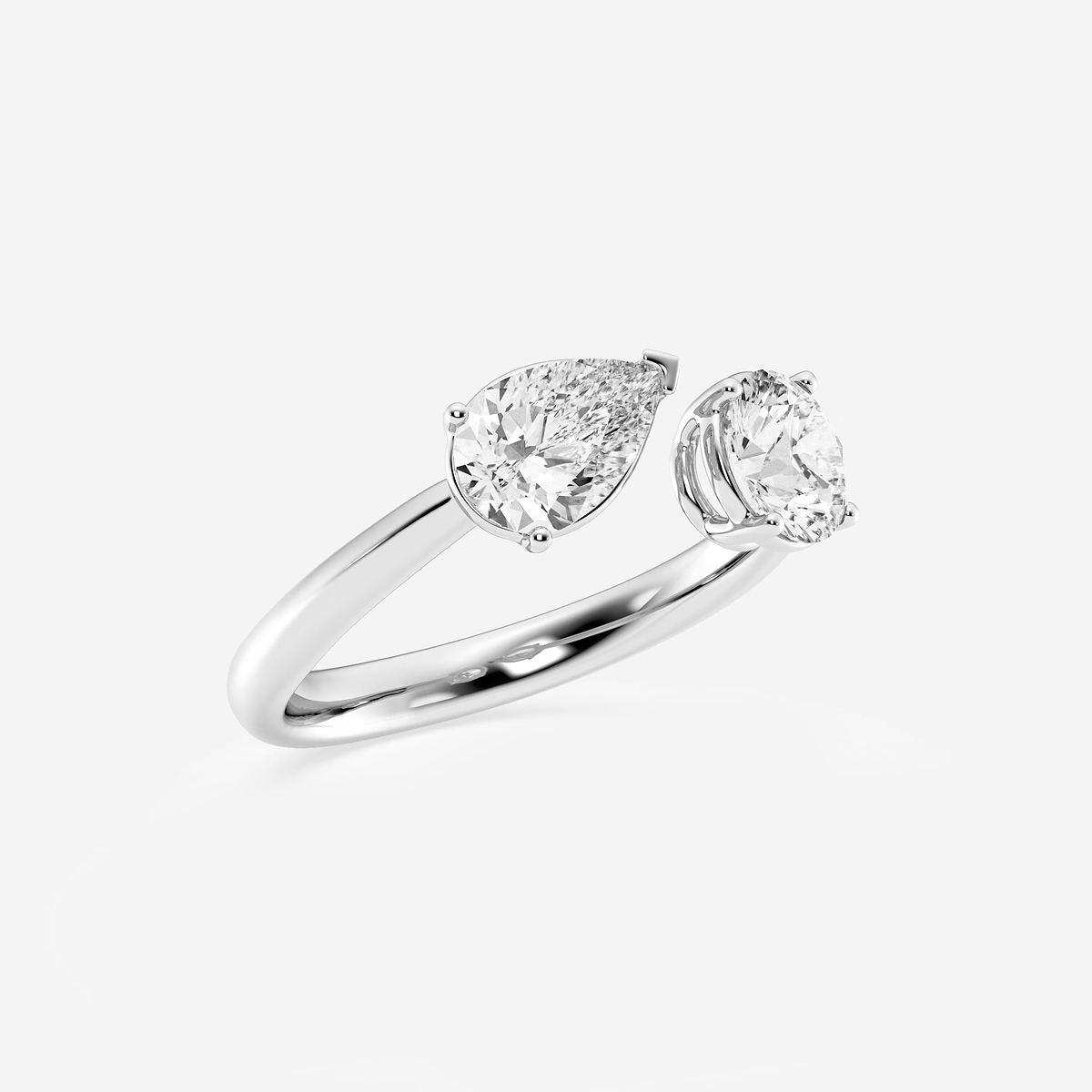 Additional Image 1 for  1 1/2 ctw Toi Et Moi Pear and Round Ring