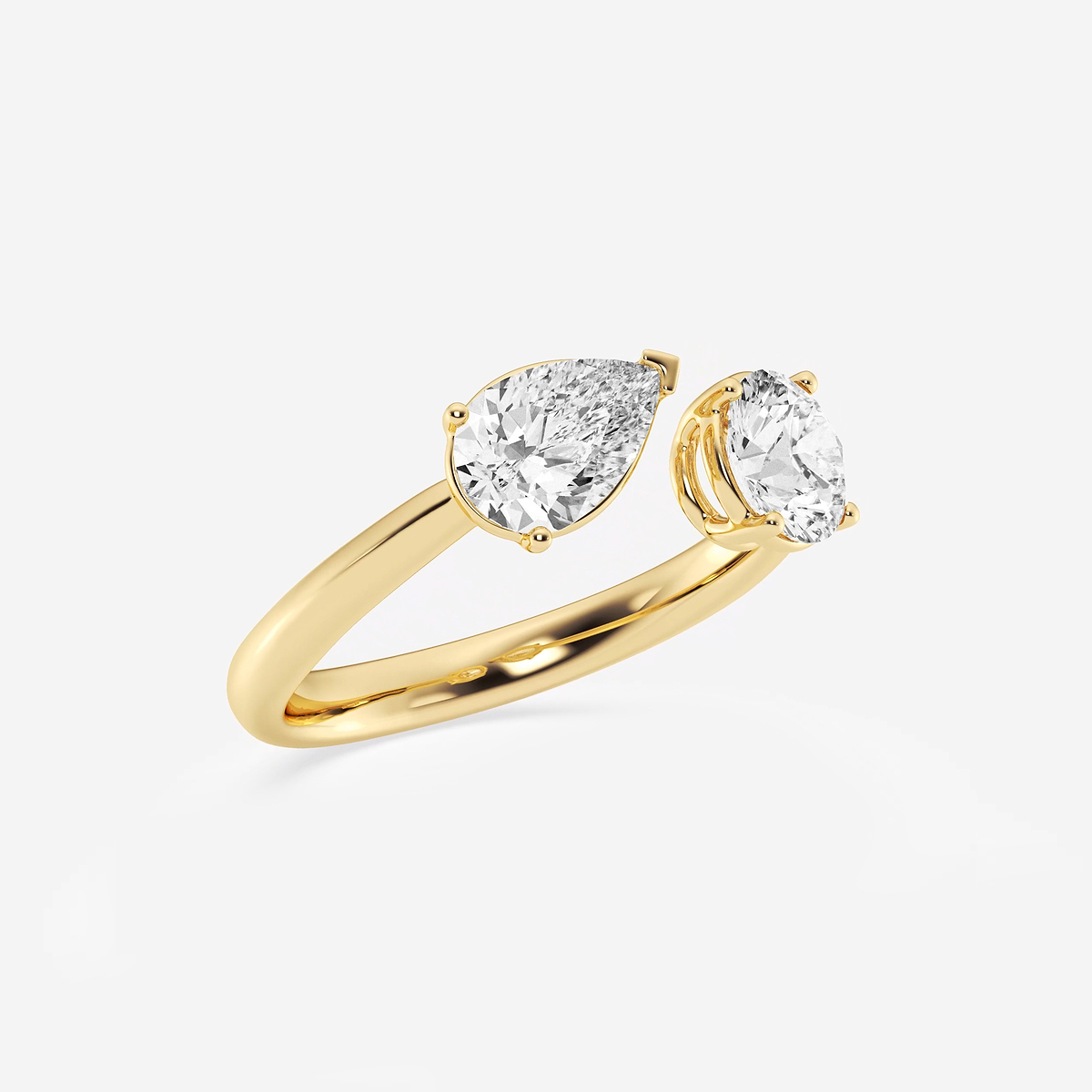 Additional Image 1 for  1 1/2 ctw Toi Et Moi Pear and Round Ring