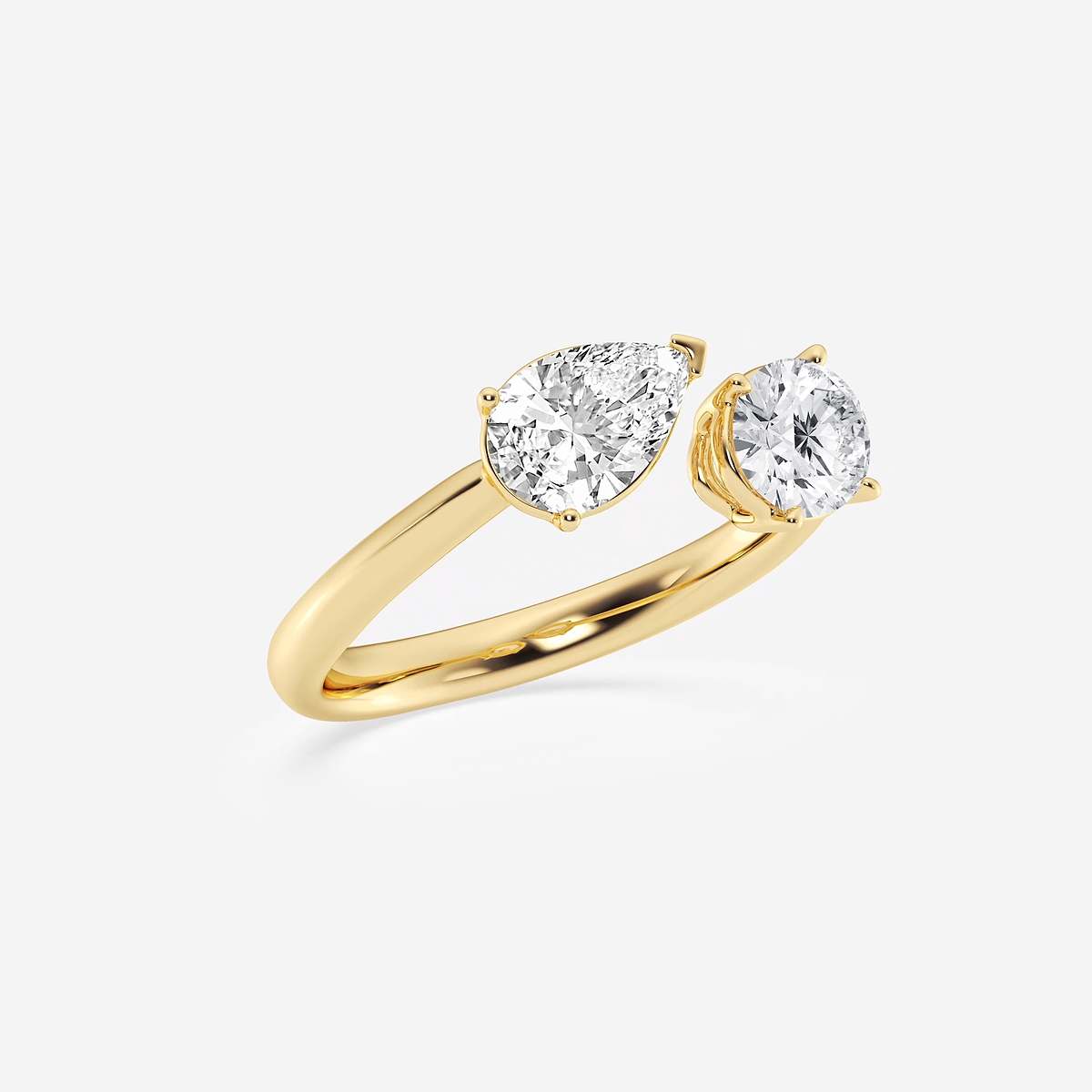Additional Image 1 for  1 1/2 Toi Et Moi Pear and Oval Ring
