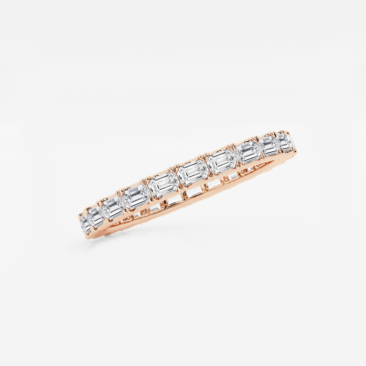 Additional Image 1 for  1 ctw East-West Emerald Lab Grown Diamond Eternity Band - 1.8mm Width