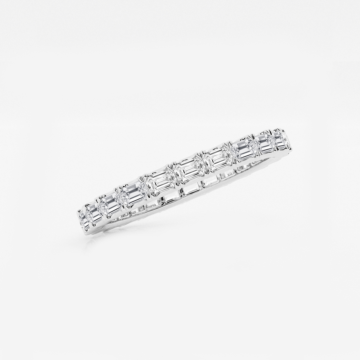Additional Image 1 for  1 ctw East-West Emerald Lab Grown Diamond Eternity Band - 1.8mm Width