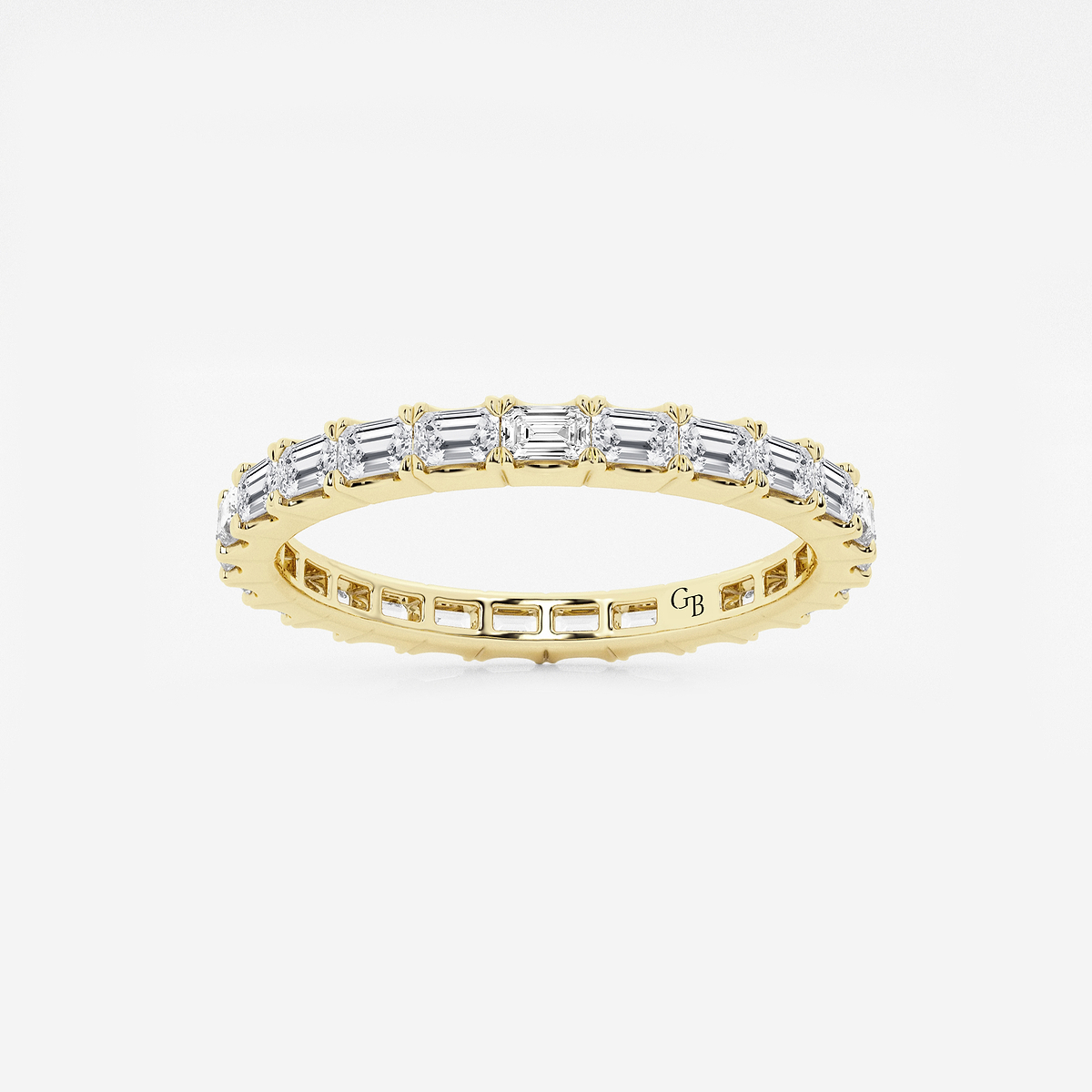1 ctw East-West Emerald Lab Grown Diamond Eternity Band - 1.9mm Width