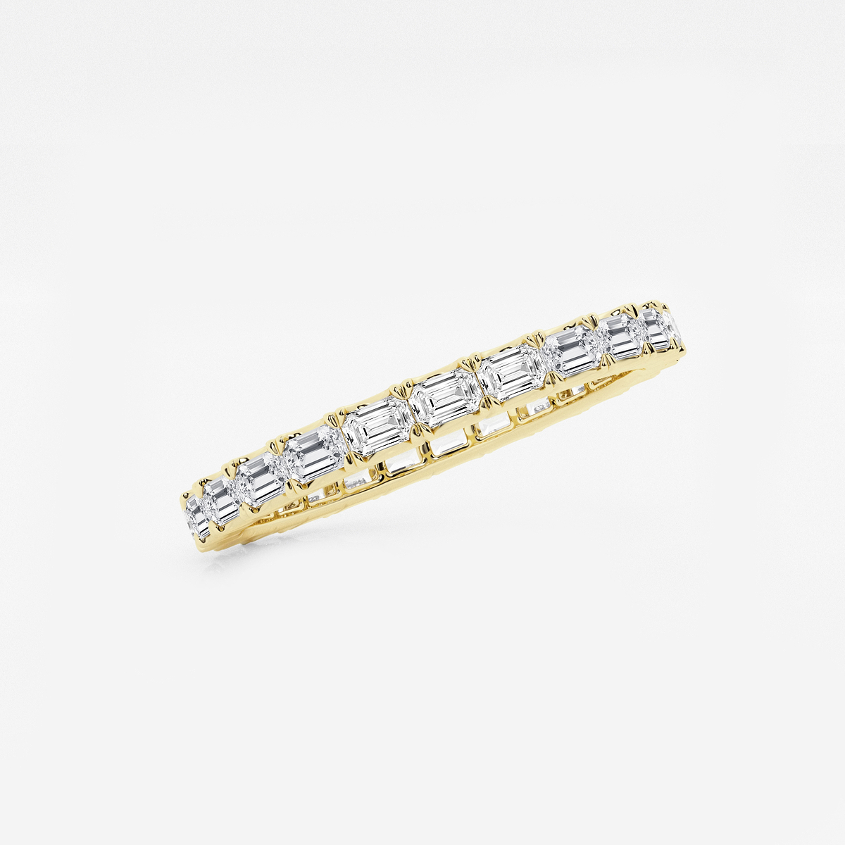 Additional Image 1 for  1 ctw East-West Emerald Lab Grown Diamond Eternity Band - 1.9mm Width