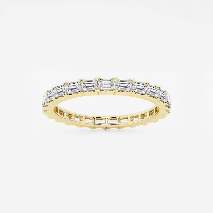 East-West Emerald Eternity Band