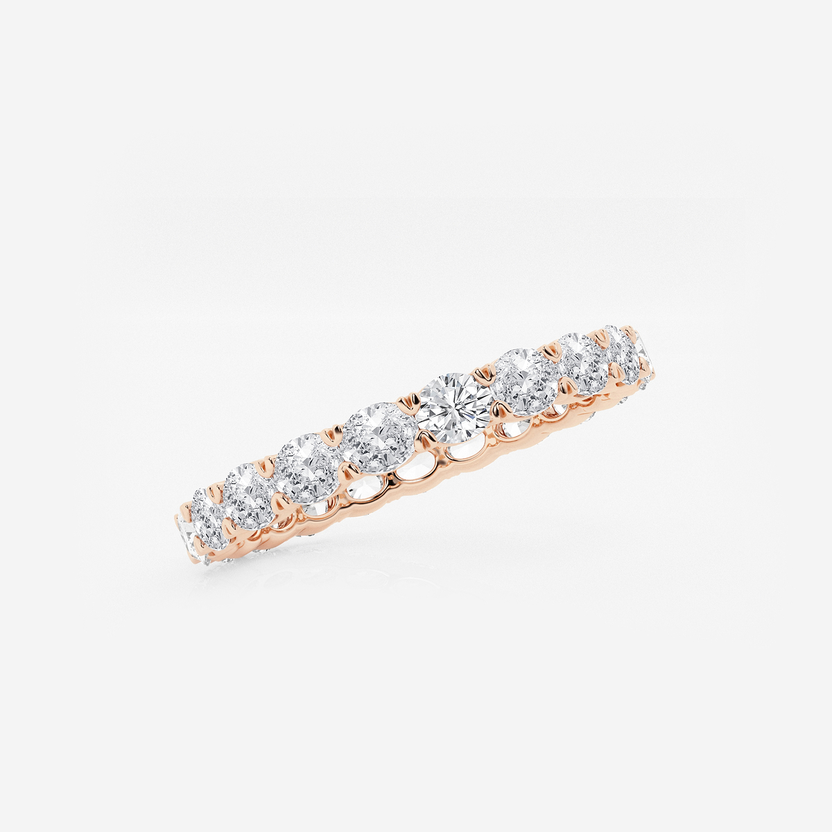 Additional Image 1 for  1 ctw East-West Oval Lab Grown Diamond Eternity Band - 2.1mm Width