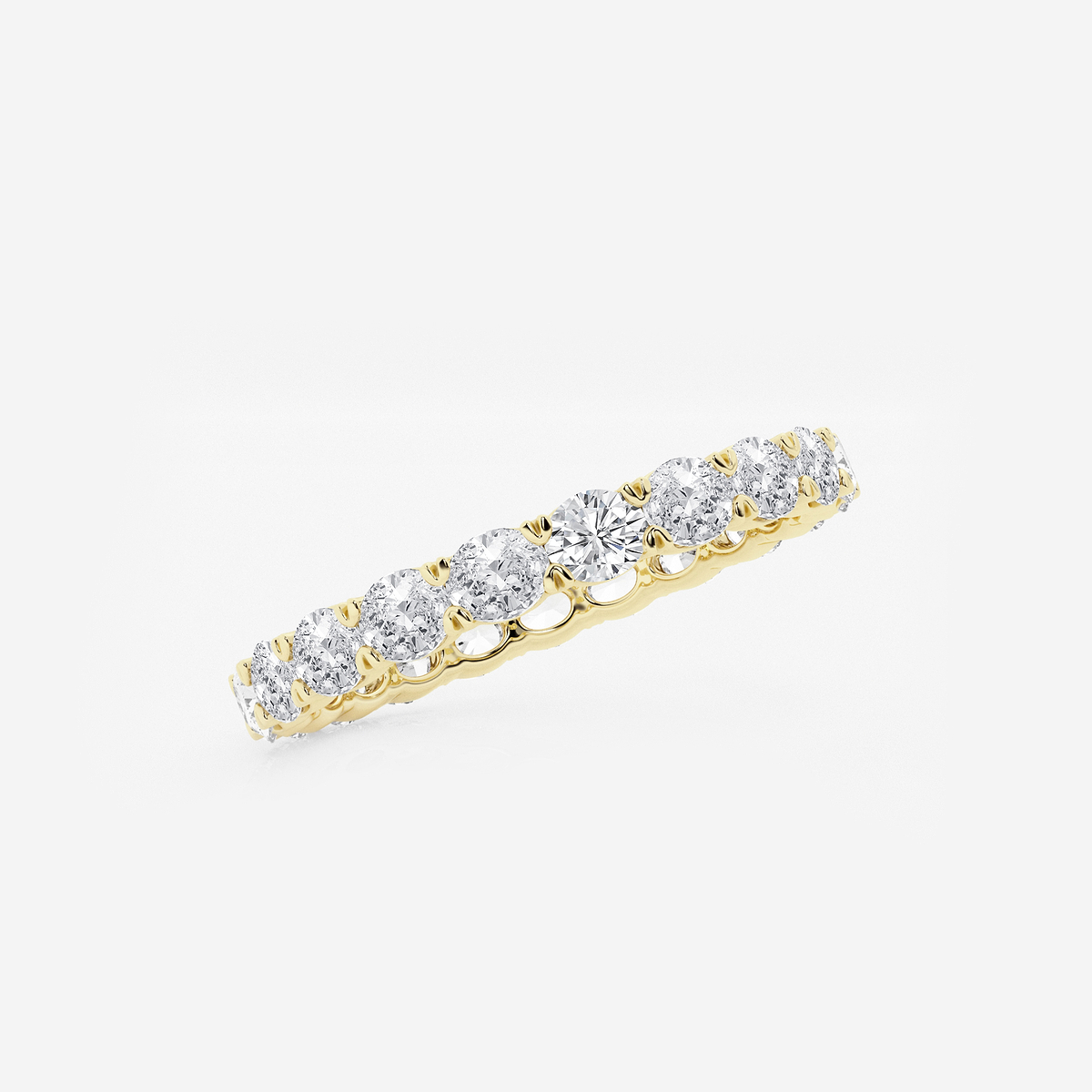 Additional Image 1 for  1 ctw East-West Oval Lab Grown Diamond Eternity Band - 2.1mm Width