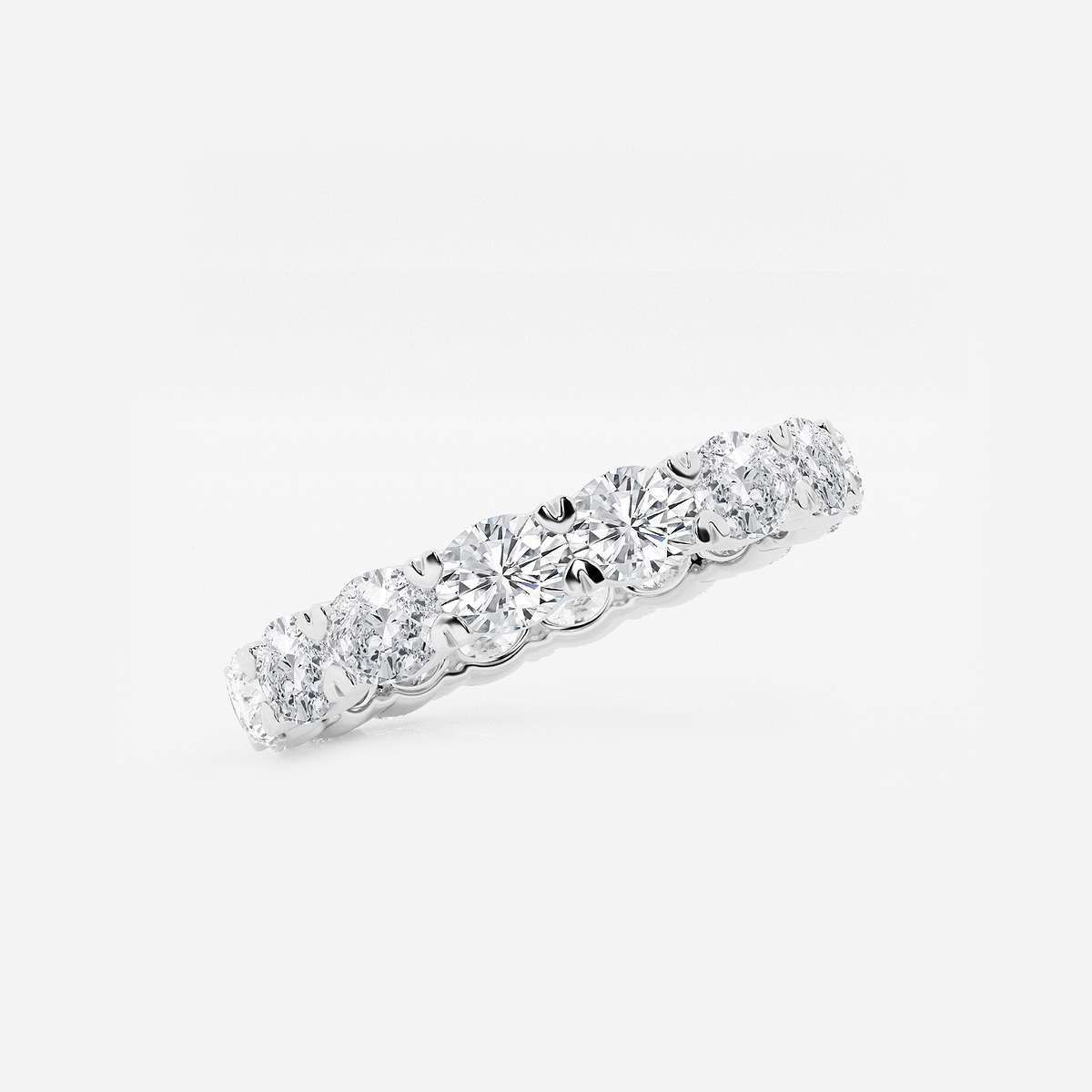 Additional Image 1 for  2 ctw East-West Oval Lab Grown Diamond Eternity Band - 2.8mm Width