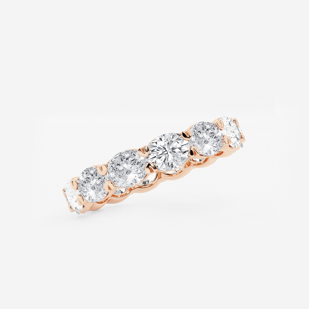 Additional Image 1 for  3 ctw East-West Oval Lab Grown Diamond Eternity Band - 3.4mm Width