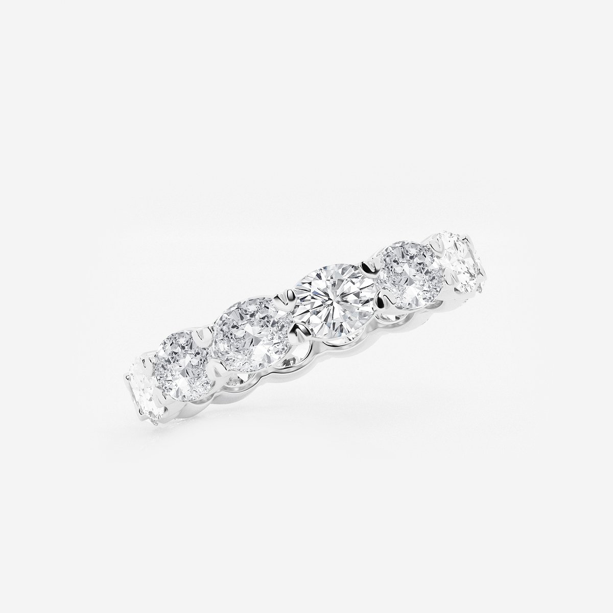 Additional Image 1 for  3 ctw East-West Oval Lab Grown Diamond Eternity Band - 3.4mm Width