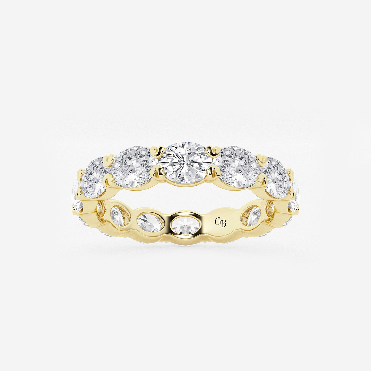 3 ctw East-West Oval Lab Grown Diamond Eternity Band - 3.4mm Width