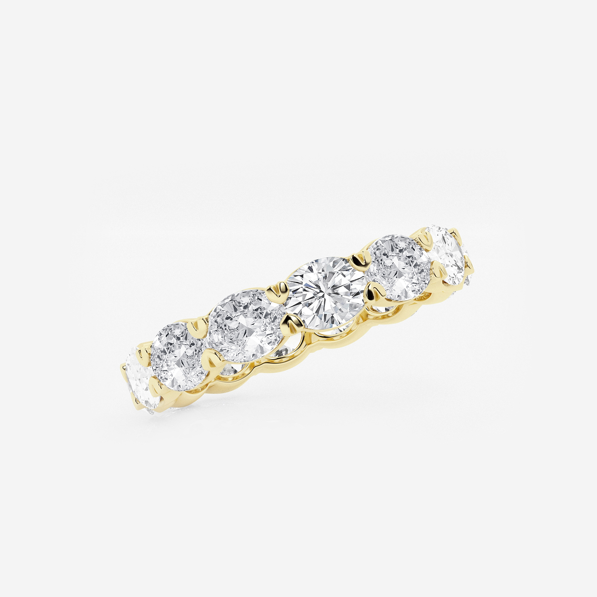 Additional Image 1 for  3 ctw East-West Oval Lab Grown Diamond Eternity Band - 3.4mm Width