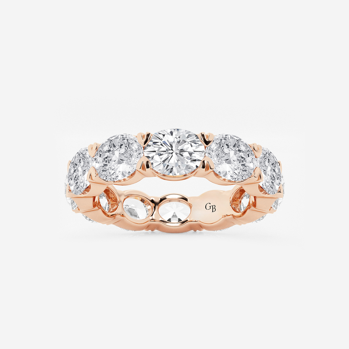 5 ctw East-West Oval Lab Grown Diamond Eternity Band - 4.4mm Width
