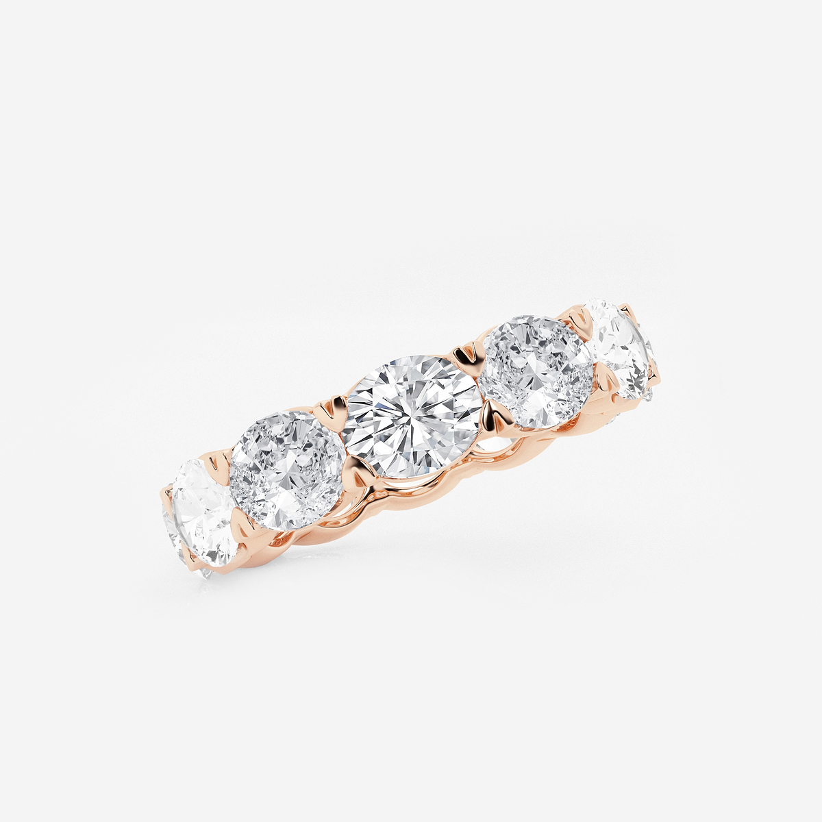 Additional Image 1 for  5 ctw East-West Oval Lab Grown Diamond Eternity Band - 4.4mm Width