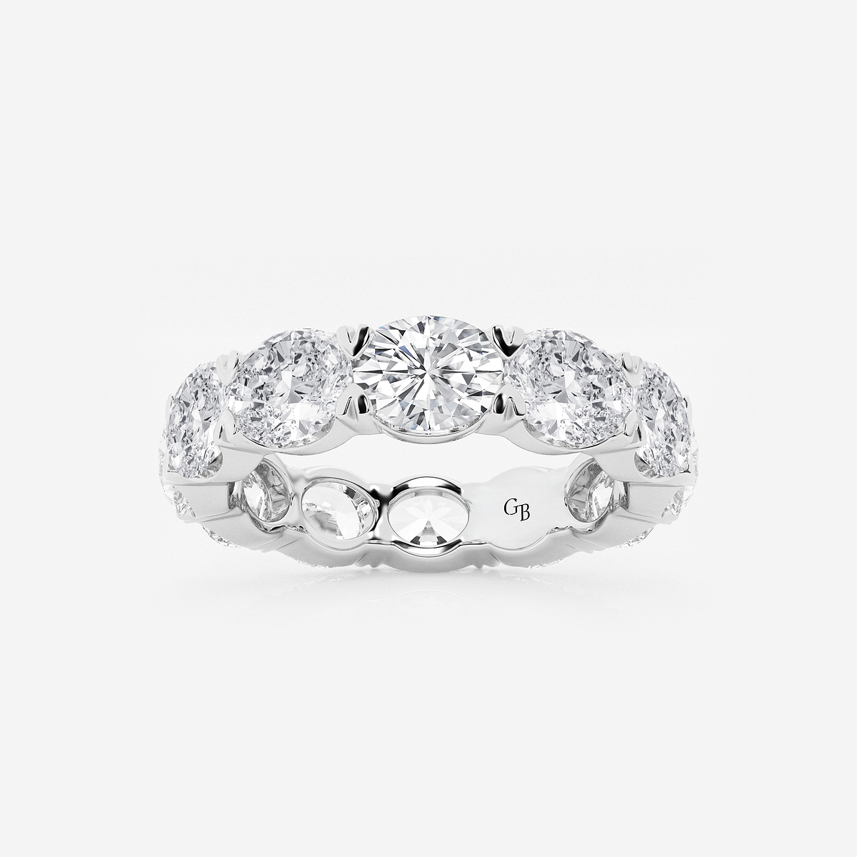 5 ctw East-West Oval Lab Grown Diamond Eternity Band - 4.4mm Width