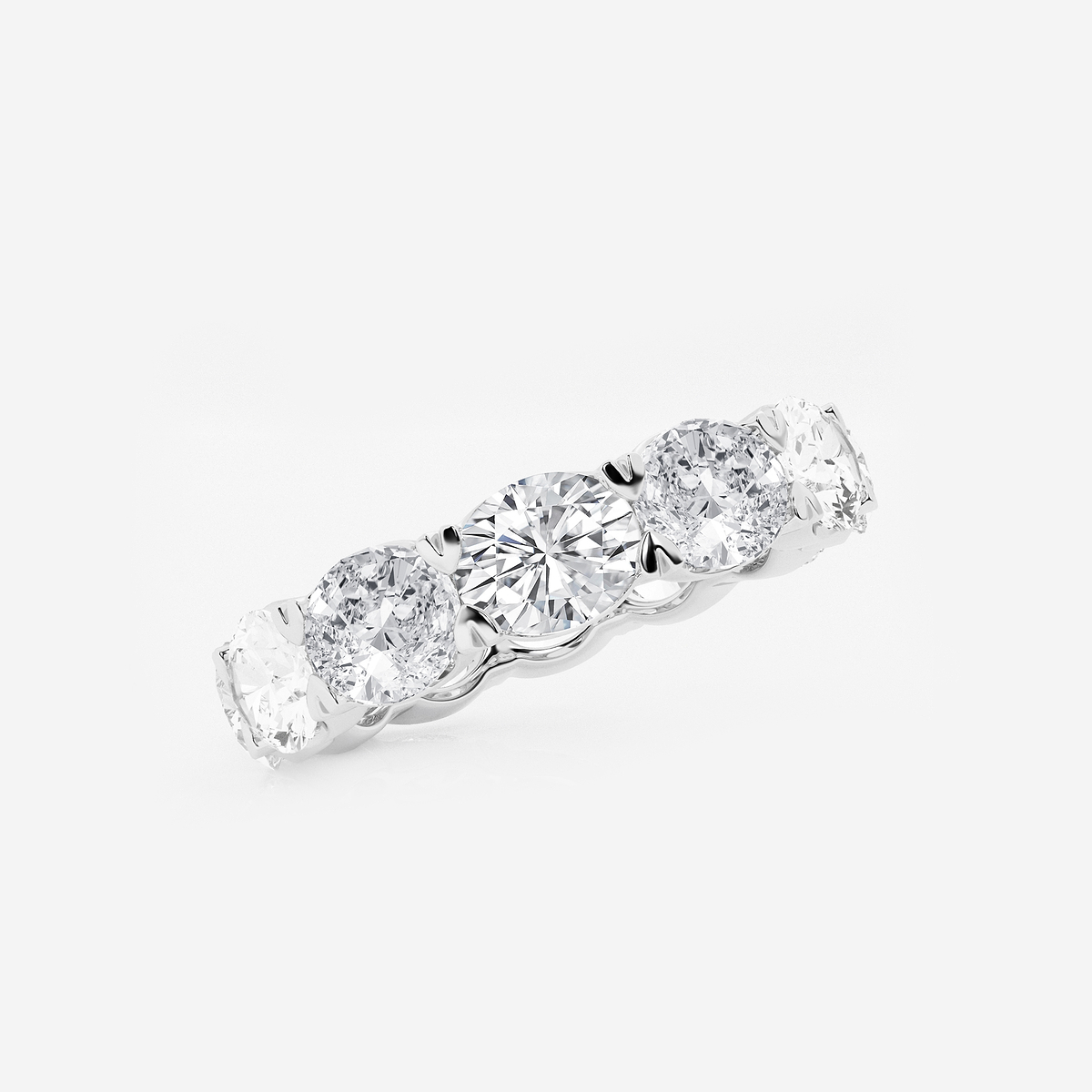 Additional Image 1 for  5 ctw East-West Oval Lab Grown Diamond Eternity Band - 4.4mm Width