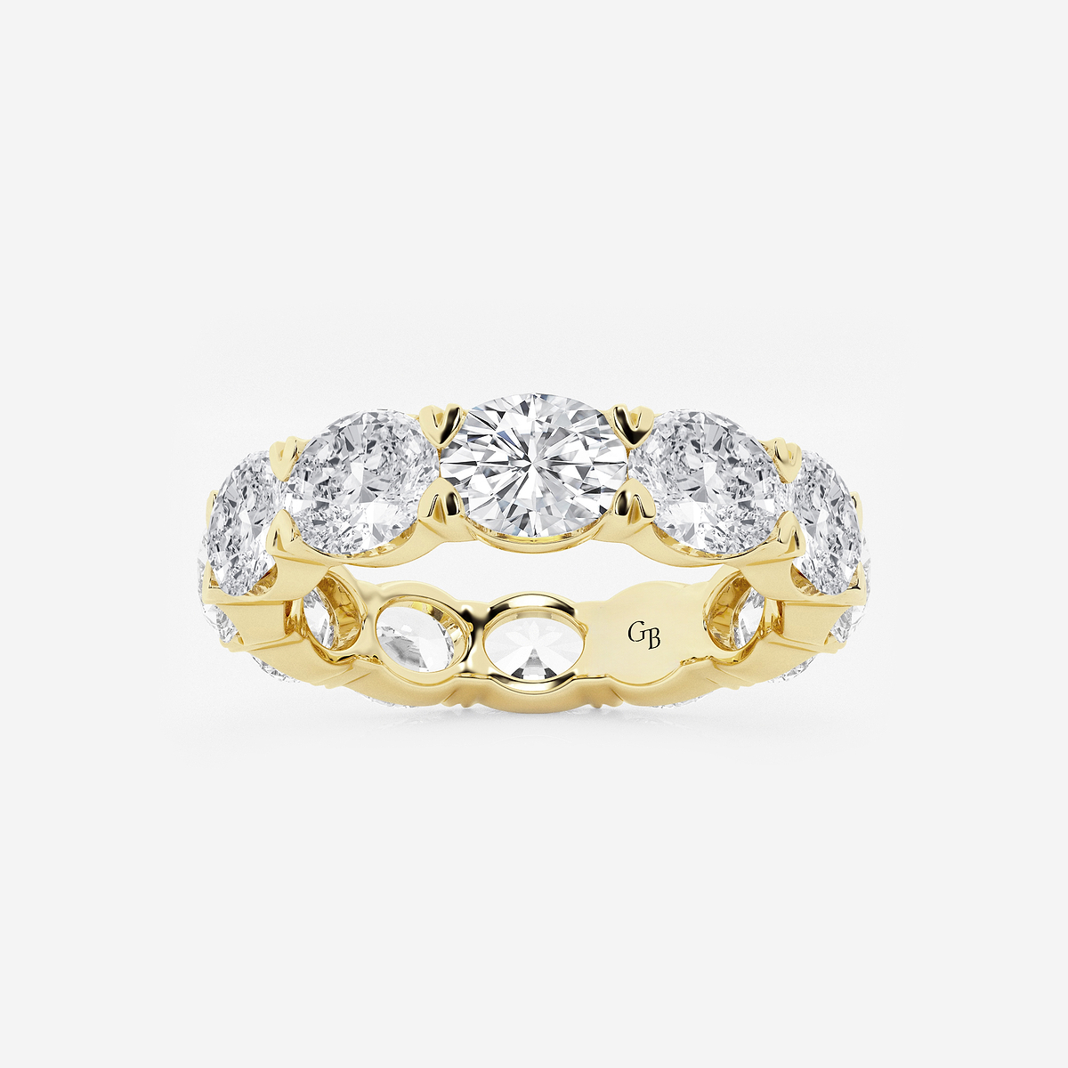 5 ctw East-West Oval Lab Grown Diamond Eternity Band - 4.2mm Width