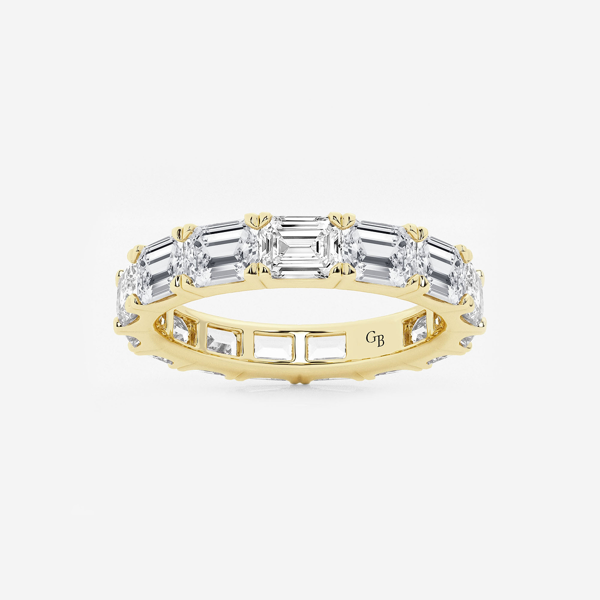 4 ctw East-West Emerald Lab Grown Diamond Eternity Band - 3.2mm Width