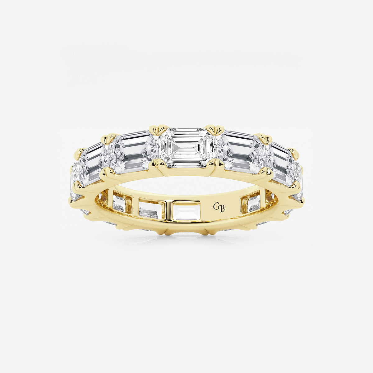 5 ctw East-West Emerald Lab Grown Diamond Eternity Band - 3.7mm Width