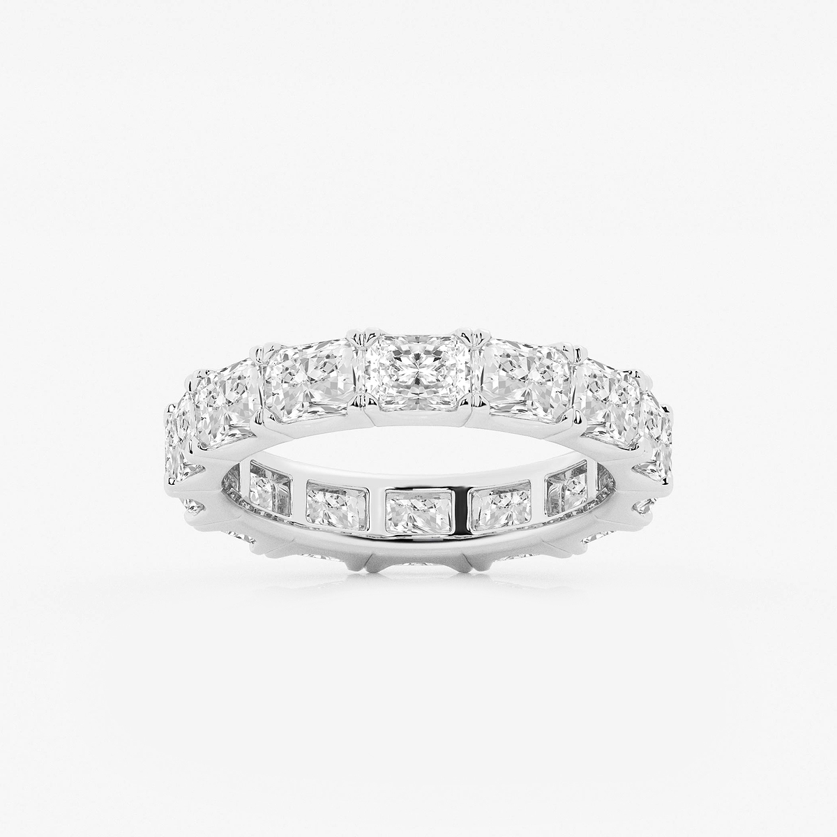 4 ctw Radiant Lab Grown Diamond East-West Eternity Band - 3.7mm Width