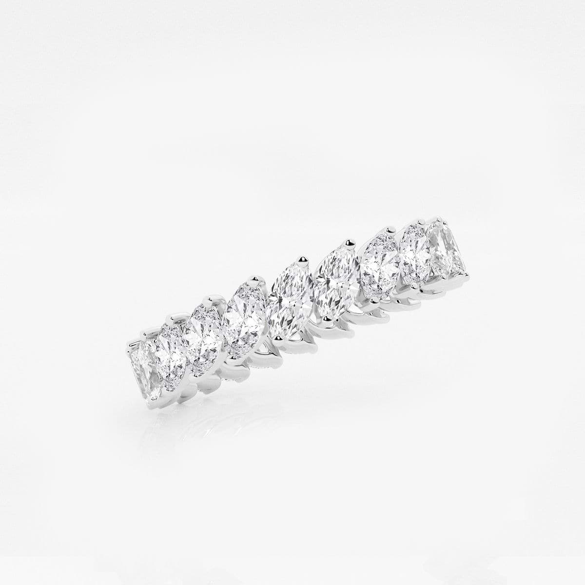 2 ctw Marquise Lab Grown Diamond Eternity Band - 4.2mm Width 14K White Gold, F, VS2
