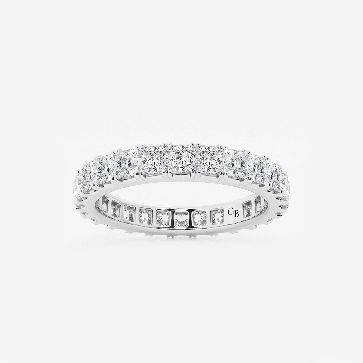 2 ctw Princess Lab Grown Diamond Eternity Band - 2.7mm Width