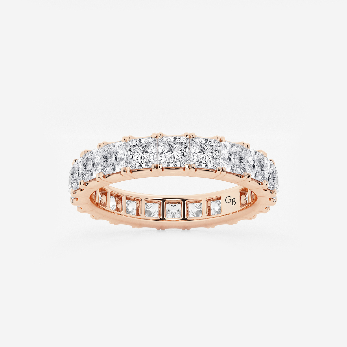 3 ctw Princess Lab Grown Diamond Eternity Band - 3mm Width