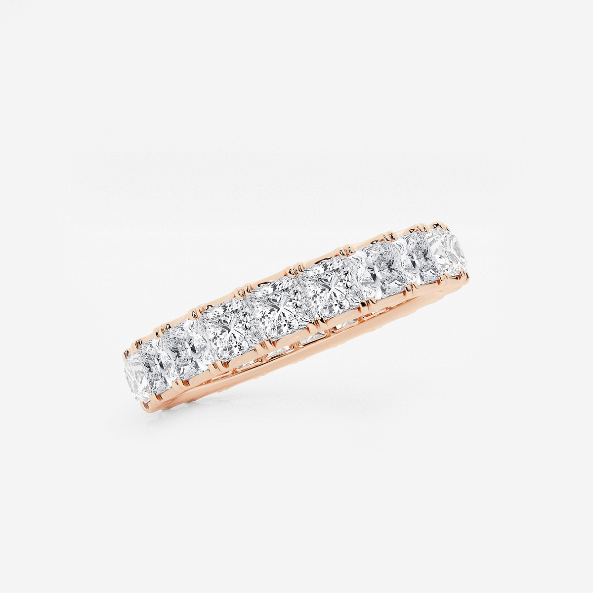 Additional Image 1 for  3 ctw Princess Lab Grown Diamond Eternity Band - 3mm Width