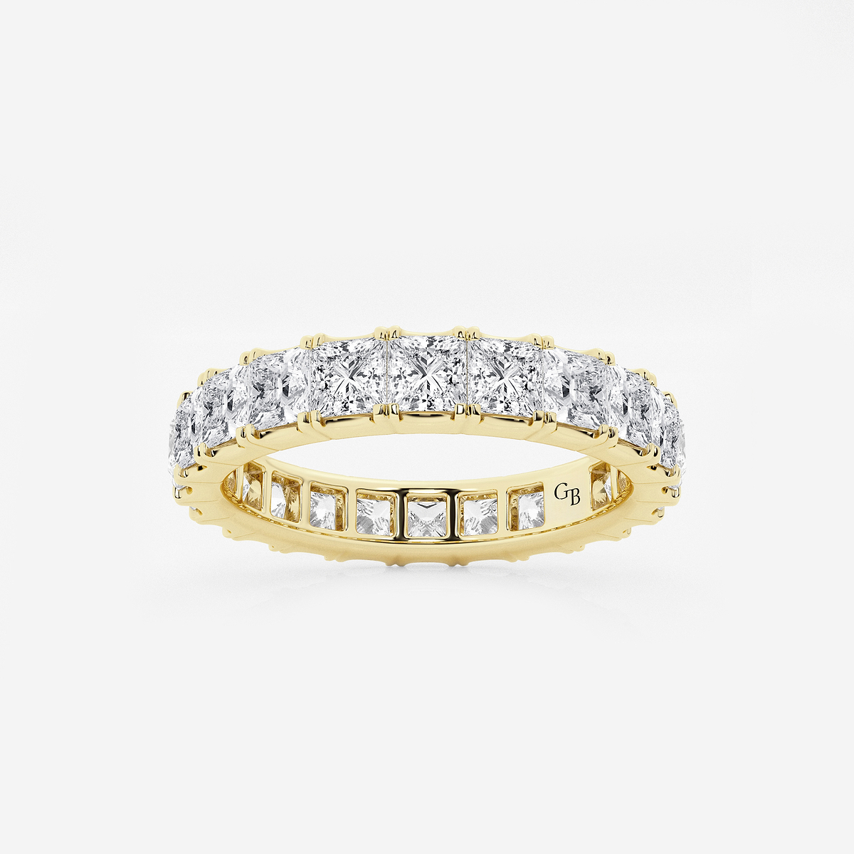 3 ctw Princess Lab Grown Diamond Eternity Band - 3mm Width