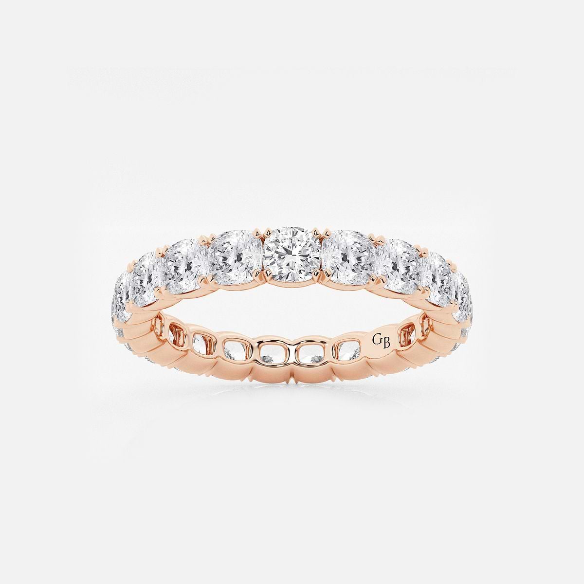 3 ctw Cushion Lab Grown Diamond Eternity Band - 3.1mm Width