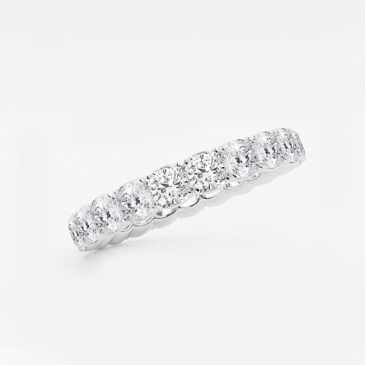 Additional Image 1 for  3 ctw Cushion Lab Grown Diamond Eternity Band - 3mm Width