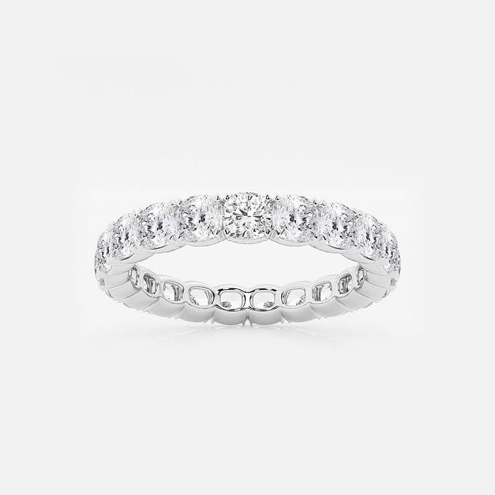 3 ctw Cushion Lab Grown Diamond Eternity Band - 3.2mm Width