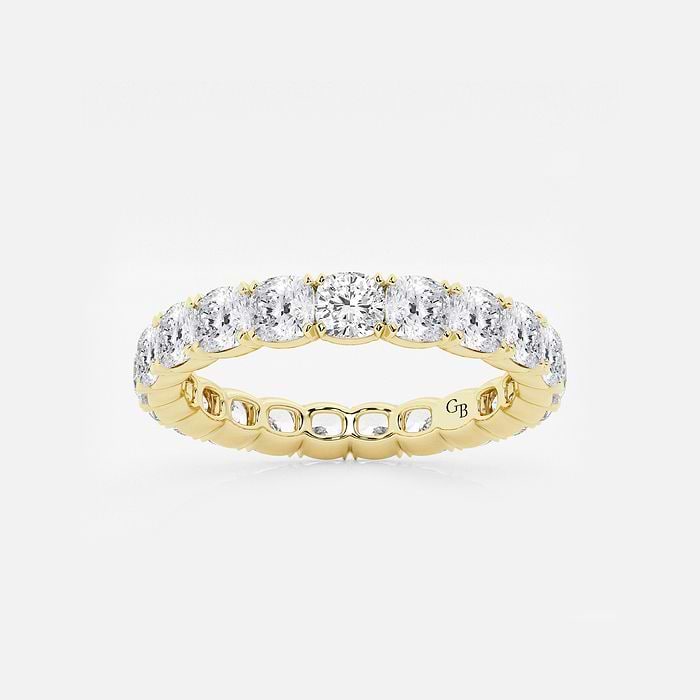 3 ctw Cushion Lab Grown Diamond Eternity Band - 3.2mm Width