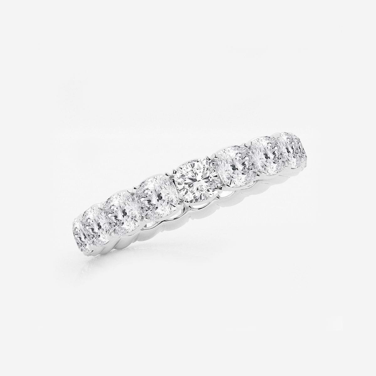 Additional Image 1 for  4 ctw Cushion Lab Grown Diamond Eternity Band - 3.7mm Width