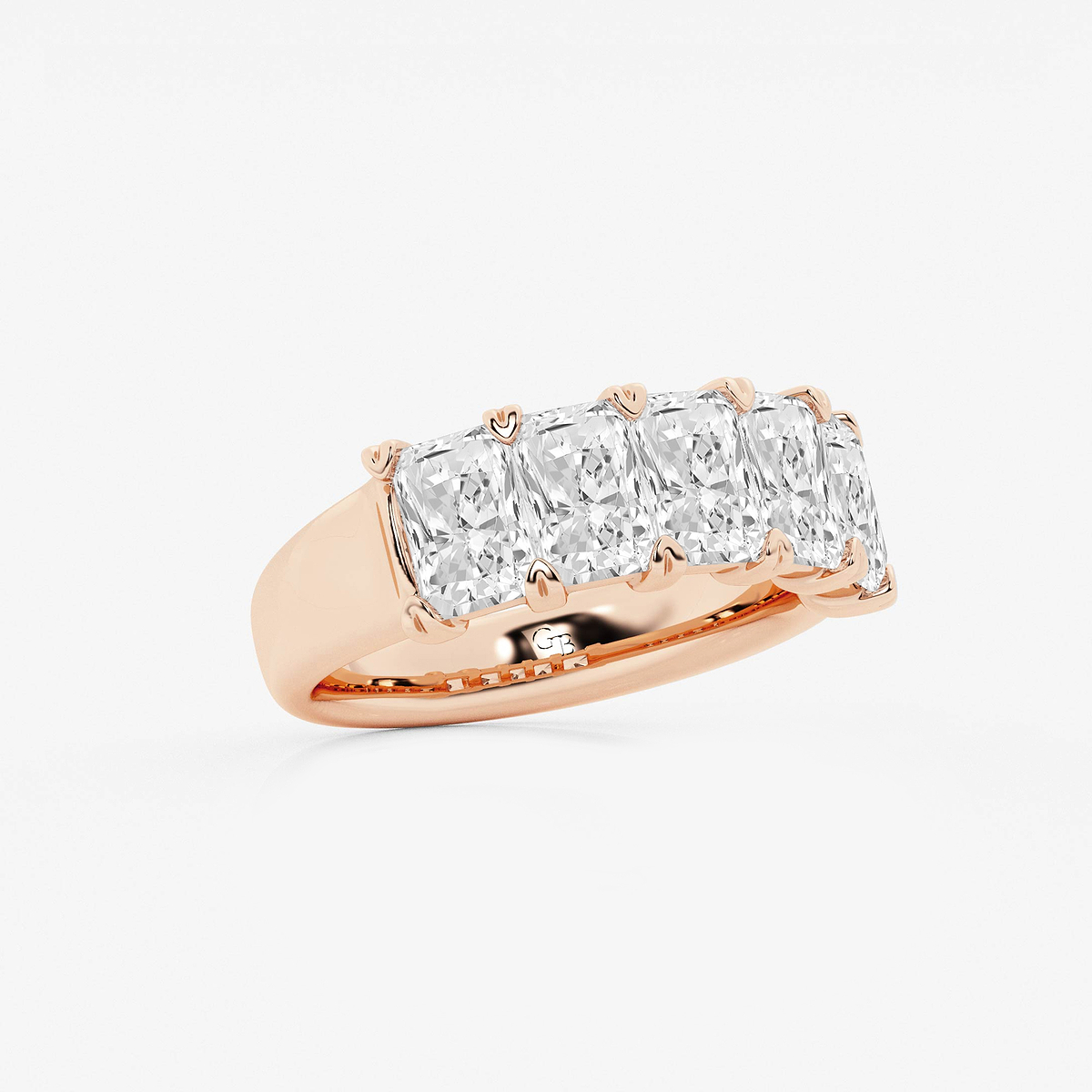Additional Image 1 for  3 ctw Radiant Lab Grown Diamond Five-Stone Anniversary Band