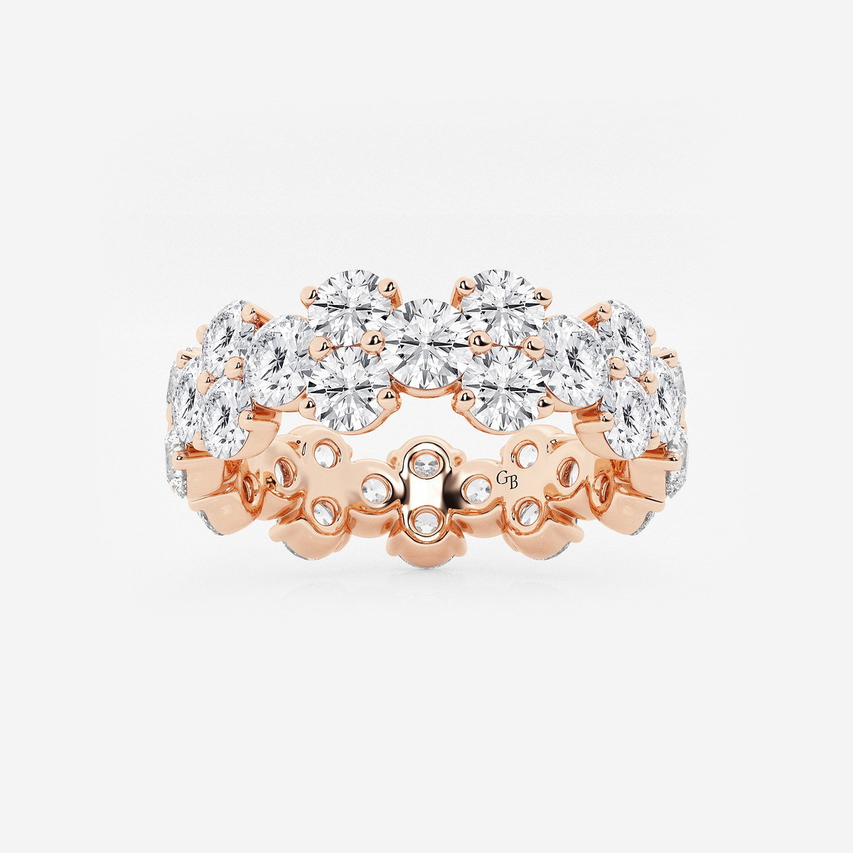 4 ctw Garland Round Lab Grown Diamond Eternity Band - 6.1mm Width