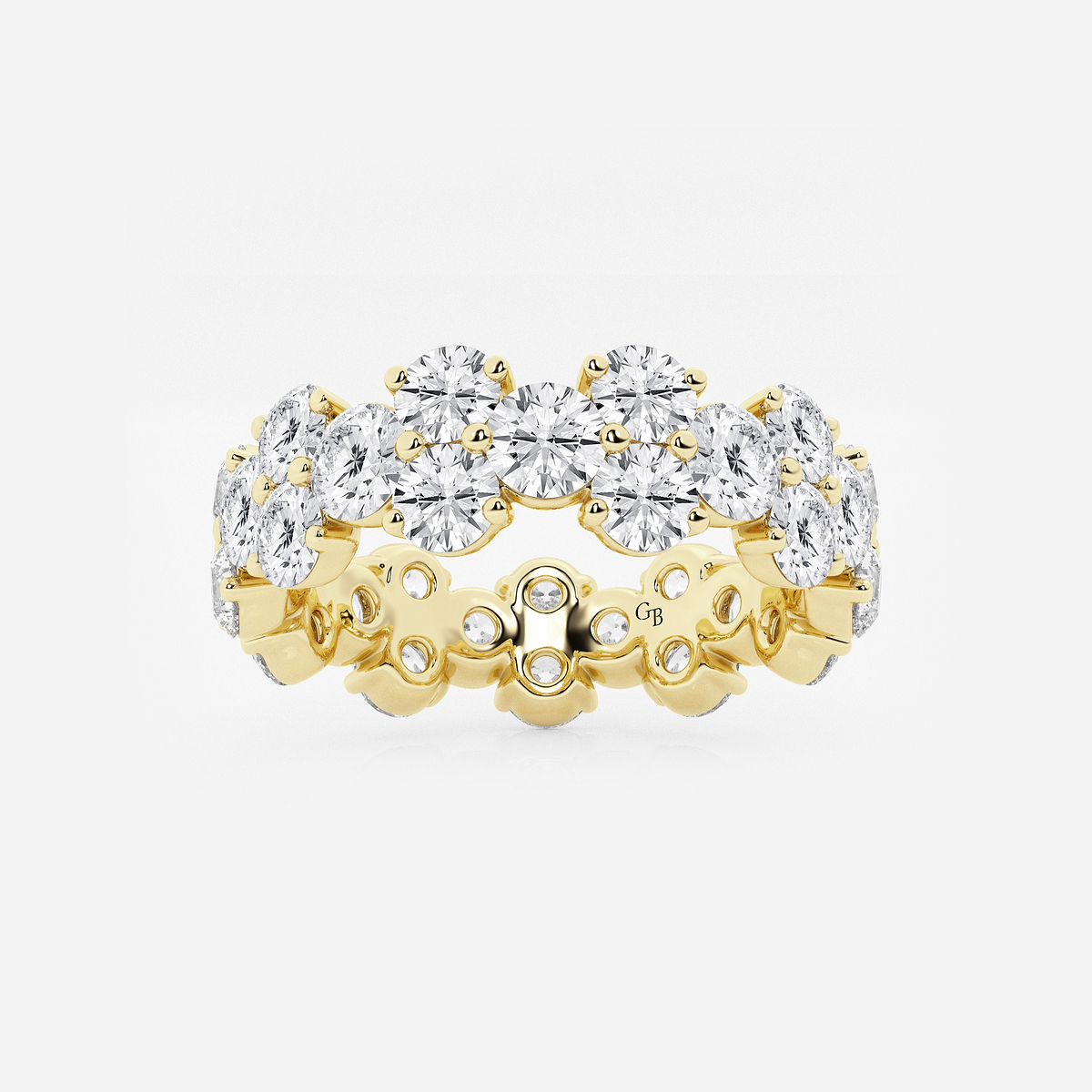 4 ctw Garland Round Lab Grown Diamond Eternity Band - 6.1mm Width
