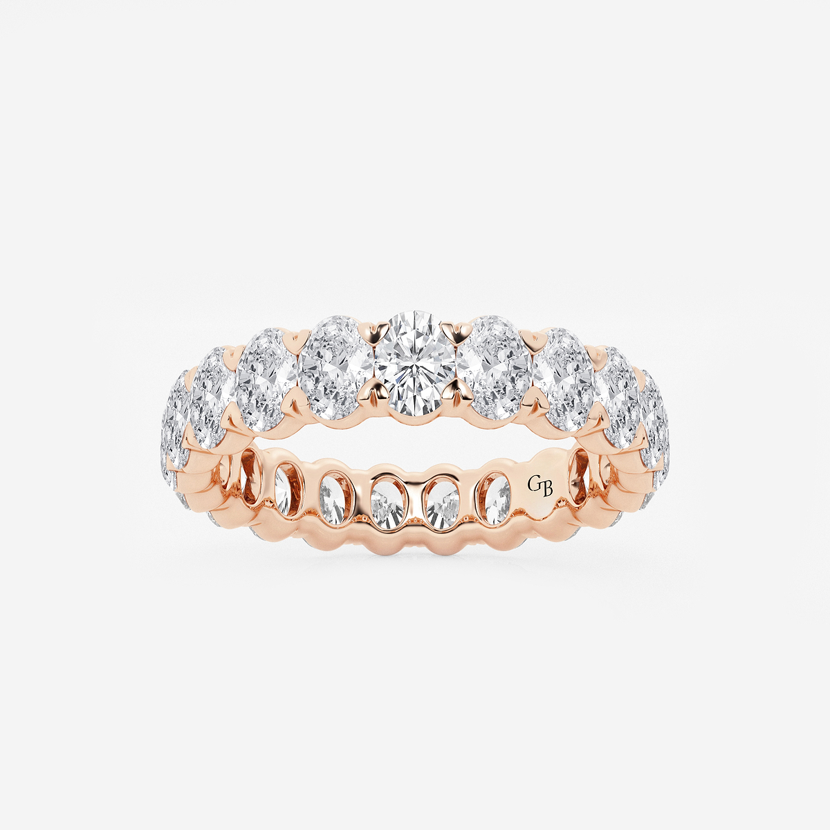 3 ctw Oval Lab Grown Diamond Eternity Band - 4.3mm Width