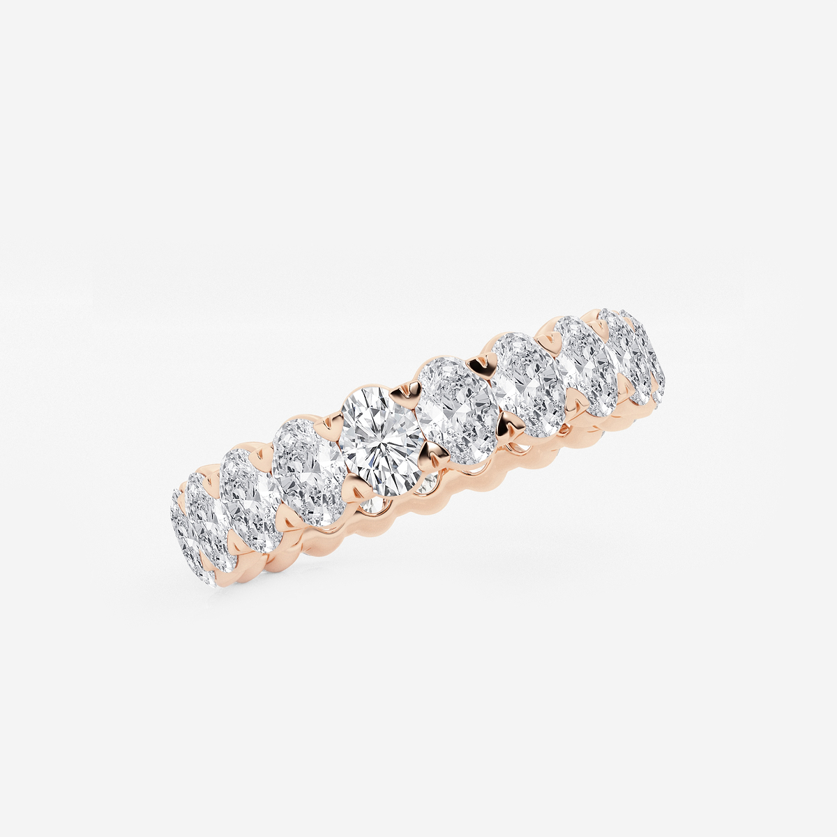 Additional Image 1 for  3 ctw Oval Lab Grown Diamond Eternity Band - 4.3mm Width