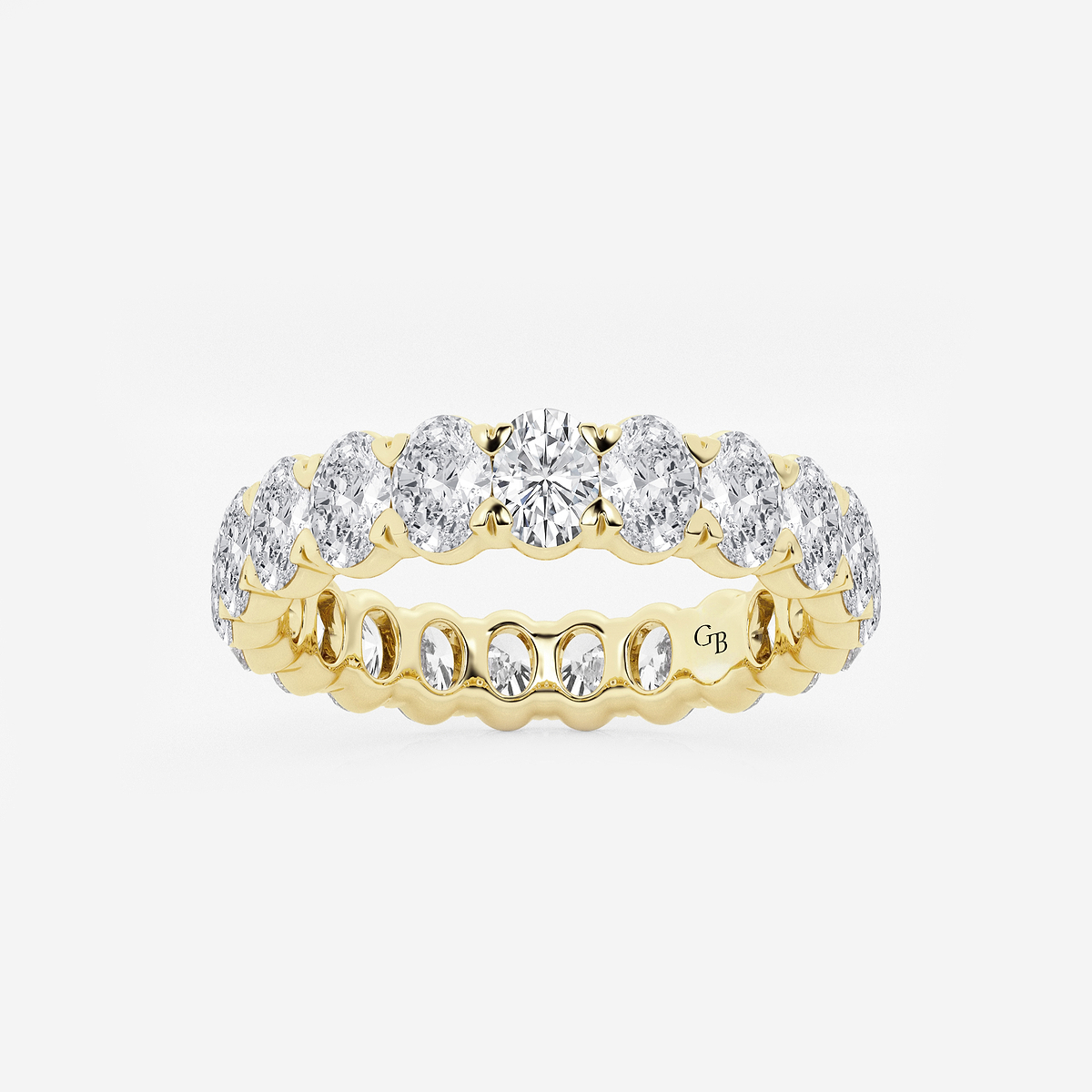 3 ctw Oval Lab Grown Diamond Eternity Band - 4.1mm Width