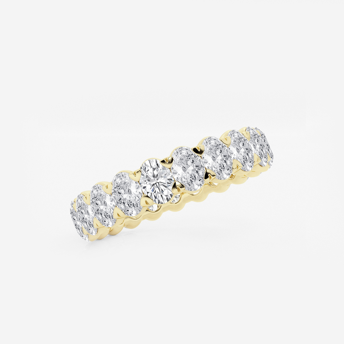 Additional Image 1 for  3 ctw Oval Lab Grown Diamond Eternity Band - 4.1mm Width