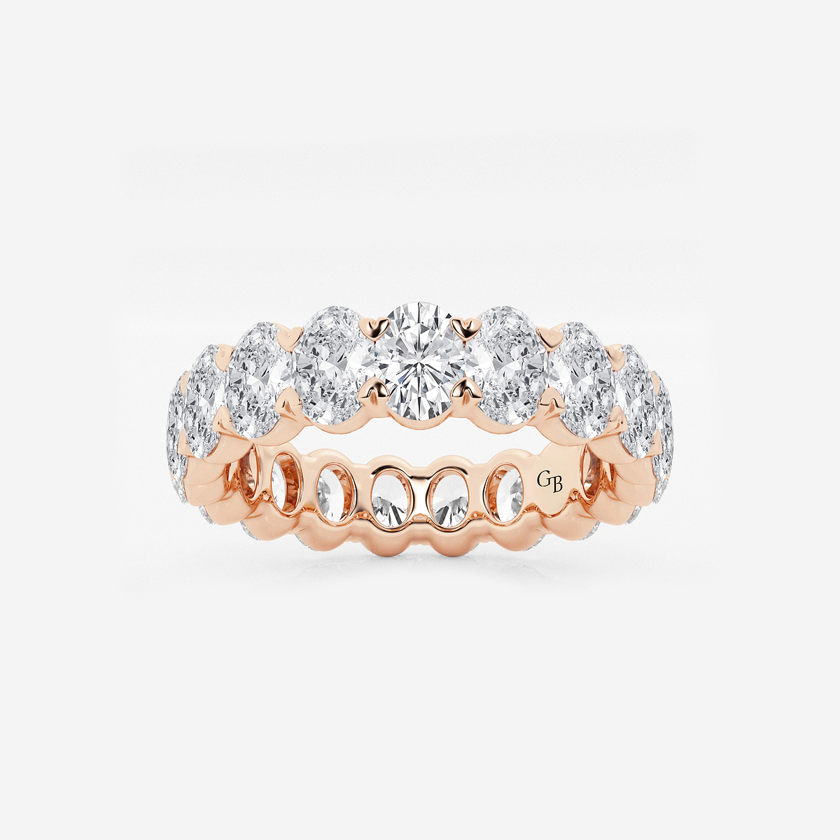 4 ctw Oval Lab Grown Diamond Eternity Band - 4.8mm Width