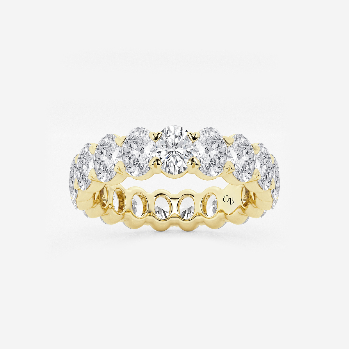 4 ctw Oval Lab Grown Diamond Eternity Band - 4.8mm Width